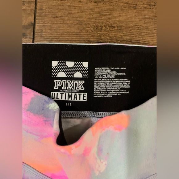 PINK VS WATERCOLOR HOODIE/ WATERCOLOR YOGA LEGGINGS PANTS - Picture 14 of 14